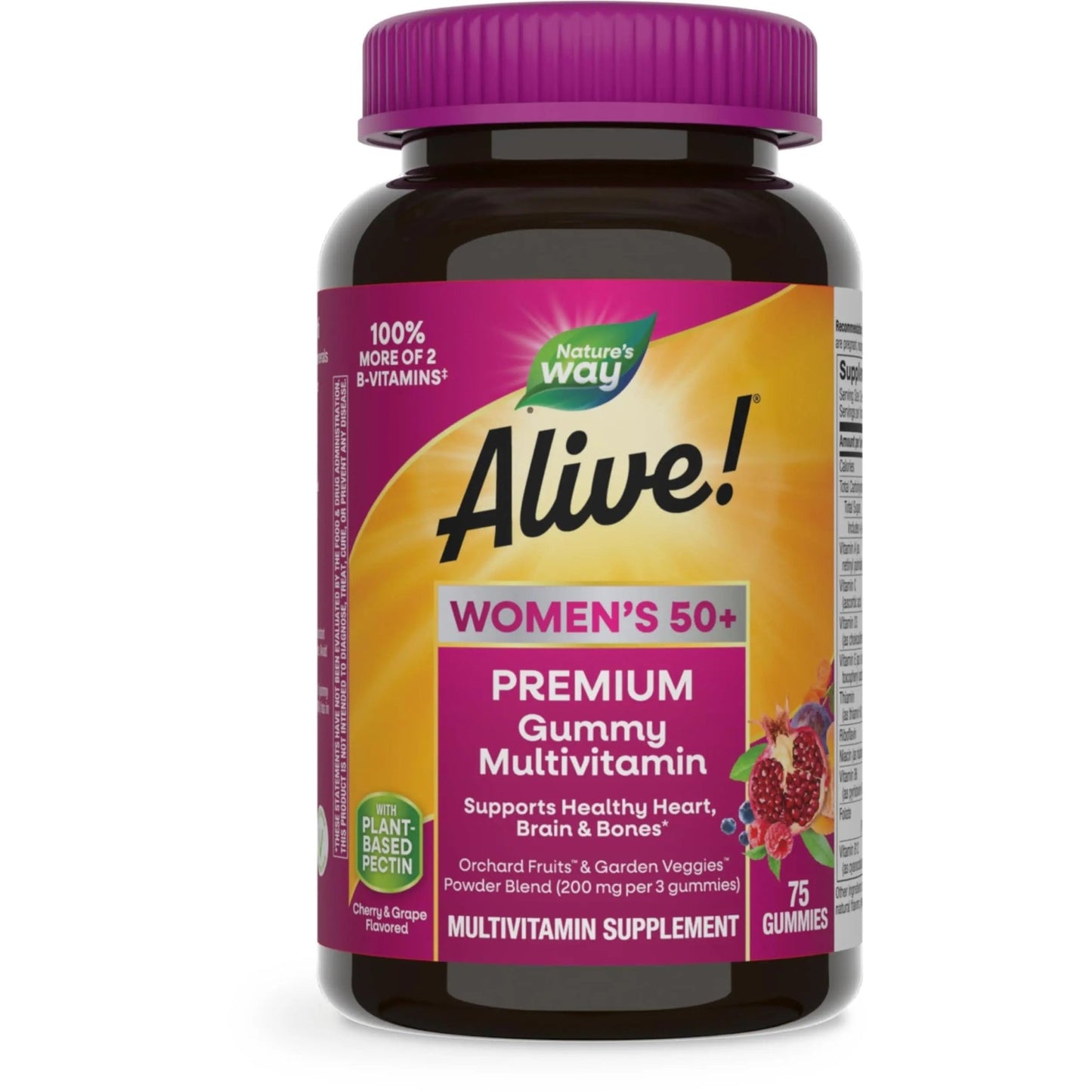 Nature’s Way Alive! Women’s 50+ Premium Gummy Multivitamin, Supports Healthy Heart, Brain & Bones*, B-Vitamins - dailyvitalstore