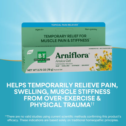 Nature's Way Boericke & Tafel Arniflora Arnica Gel, Temporarily Relieves Pain*, Swelling*, Stiffness*, 2.75 Oz (Packaging May Vary) - dailyvitalstore