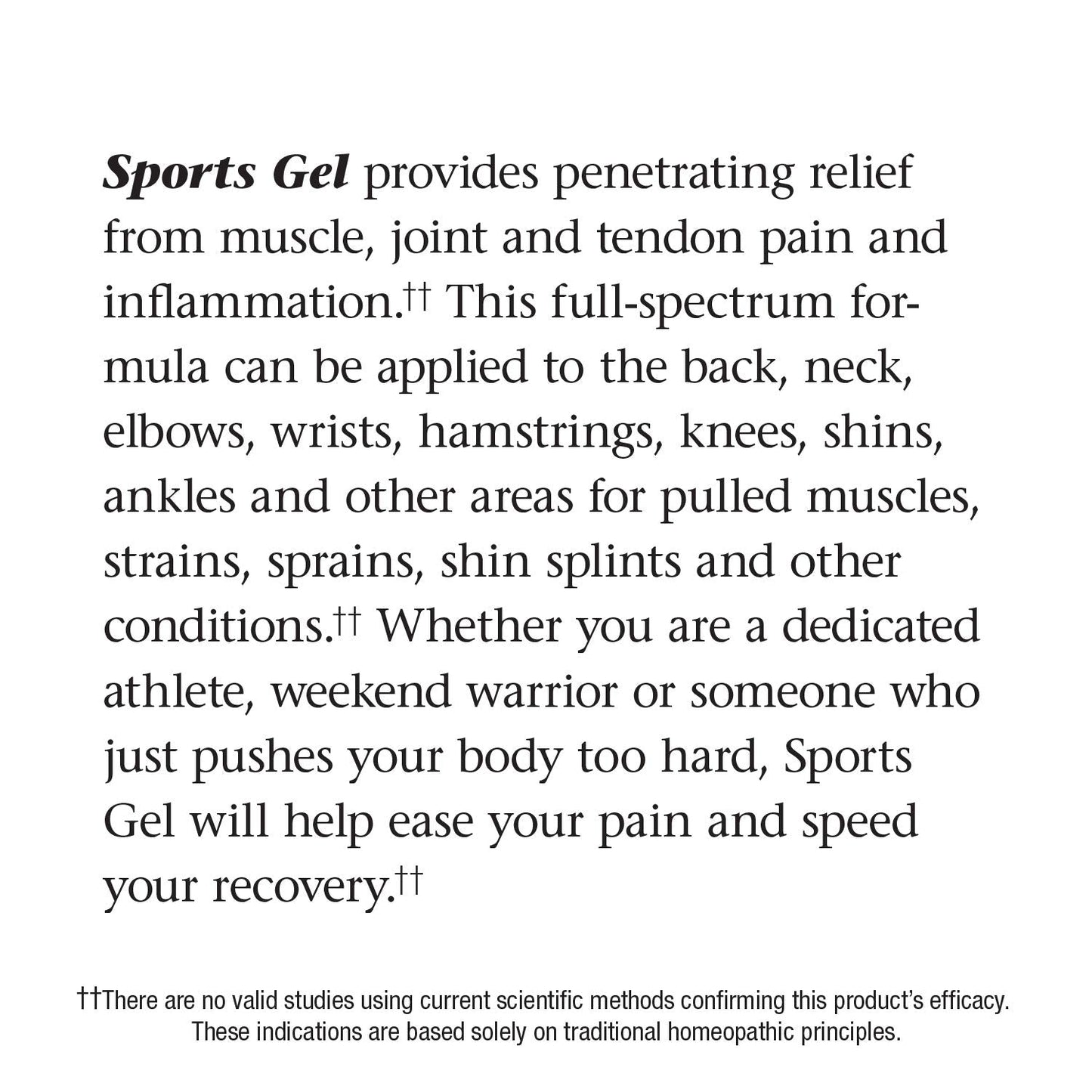 Nature's Way Boericke & Tafel Sports Gel, Relief for Deep Muscle, Joint, Tendon, & Back Pain and Inflammation, Homeopathic, 2.5 oz - dailyvitalstore