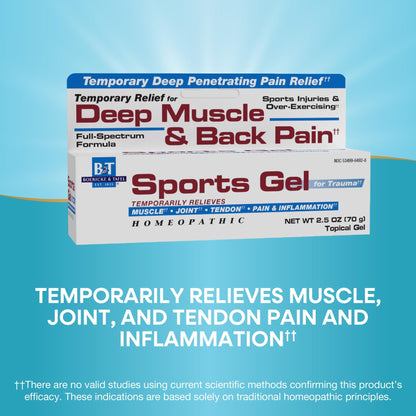 Nature's Way Boericke & Tafel Sports Gel, Relief for Deep Muscle, Joint, Tendon, & Back Pain and Inflammation, Homeopathic, 2.5 oz - dailyvitalstore