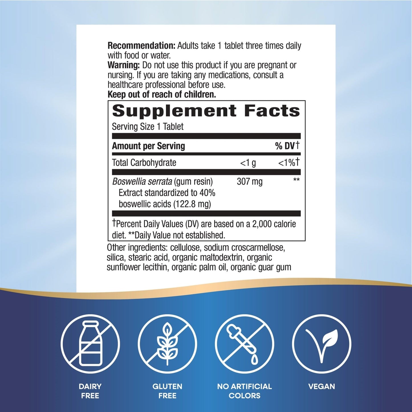 Nature's Way Boswellia Premium Extract, Supports Joint Mobility*, 307 mg Boswellia serrata Extract per Serving, Frankincense Supplement, Gluten Free & Vegan - 60 Tablets (Packaging May Vary) - 2 Pack - dailyvitalstore