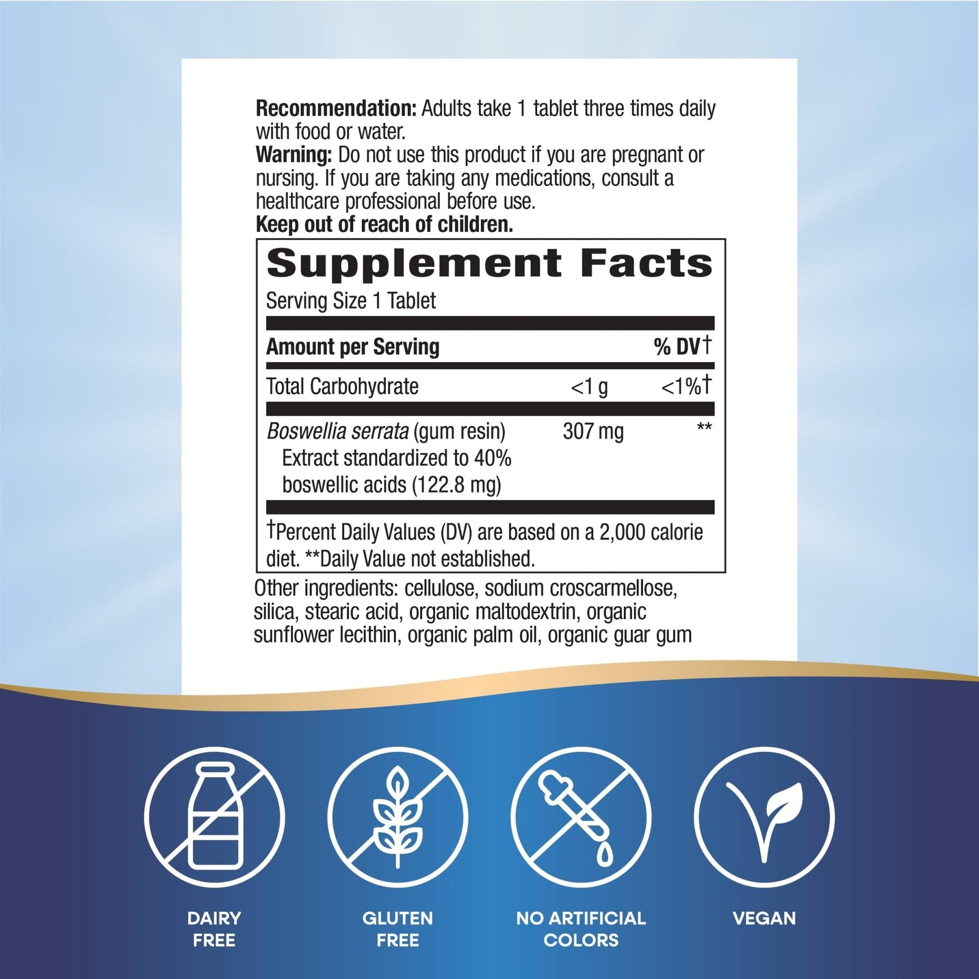Nature's Way Boswellia Premium Extract, Supports Joint Mobility*, 307 mg Boswellia serrata Extract per Serving, Frankincense Supplement, Gluten Free & Vegan - 60 Tablets (Packaging May Vary) - 2 Pack - dailyvitalstore