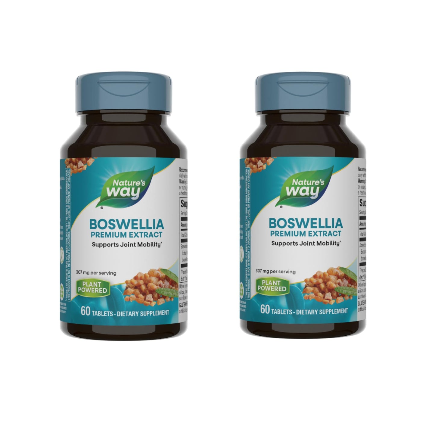 Nature's Way Boswellia Premium Extract, Supports Joint Mobility*, 307 mg Boswellia serrata Extract per Serving, Frankincense Supplement, Gluten Free & Vegan - 60 Tablets (Packaging May Vary) - 2 Pack - dailyvitalstore