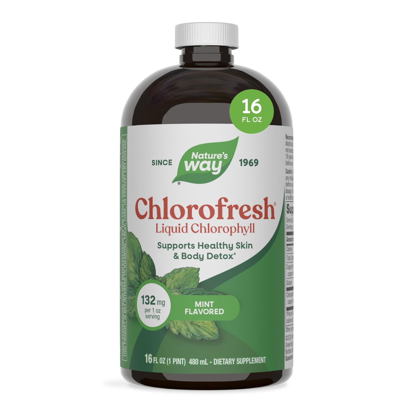 Nature's Way Chlorofresh Liquid Chlorophyll, Chlorophyllin Copper Complex, Internal Deodorant Supplement, Supports Healthy - dailyvitalstore