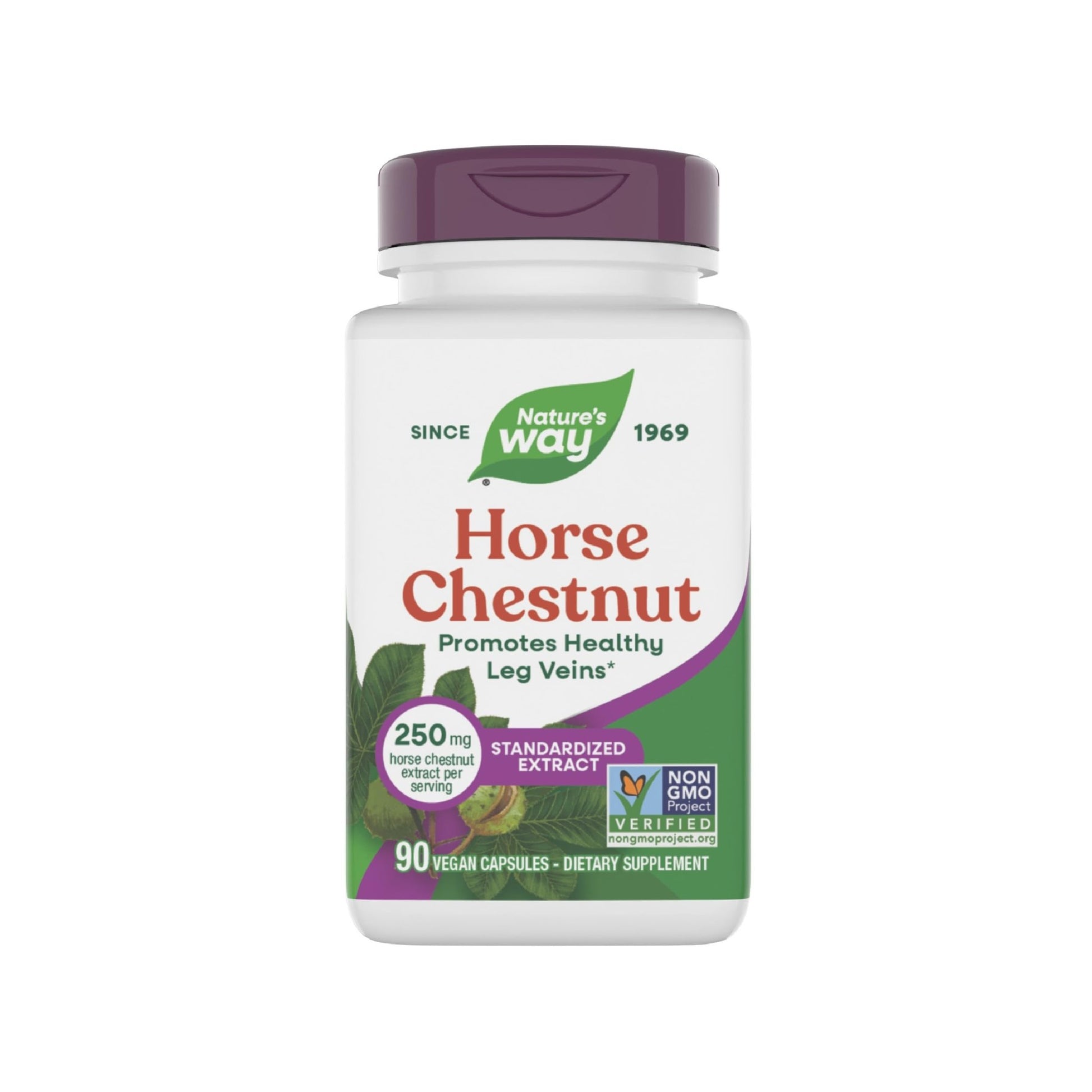 Nature's Way Horse Chestnut Extract, Premium Extract, Promotes Healthy Leg Veins*, 250 mg per Serving, Vegan - dailyvitalstore