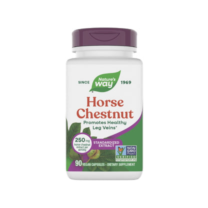 Nature's Way Horse Chestnut Extract, Premium Extract, Promotes Healthy Leg Veins*, 250 mg per Serving, Vegan - dailyvitalstore