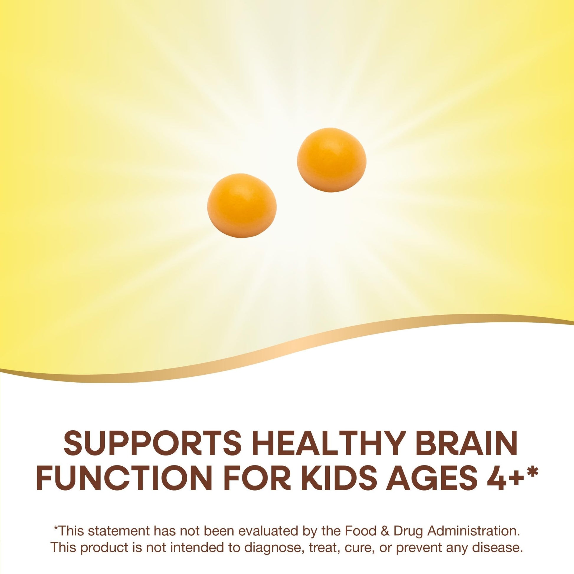 Nature's Way Kids Brain Supplement Gummies, Supports Healthy Brain Function*, Lemonade Flavored, 60 Gummies - dailyvitalstore