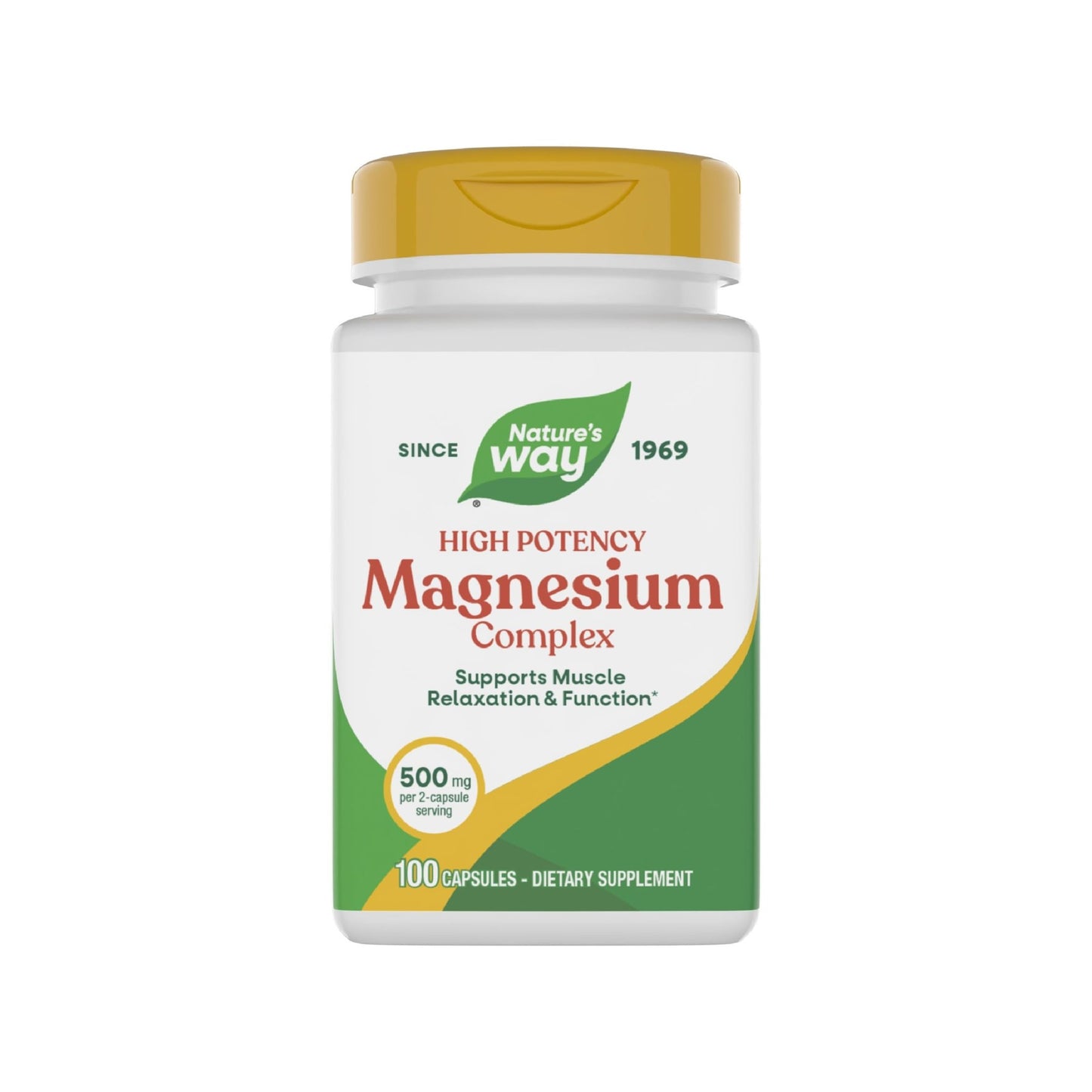 Nature's Way Magnesium Complex, Supports Muscle Relaxation*, Muscle Function*, Promotes a sense of Calm*, Magnesium Citrate and Oxide, 100 Capsules - dailyvitalstore