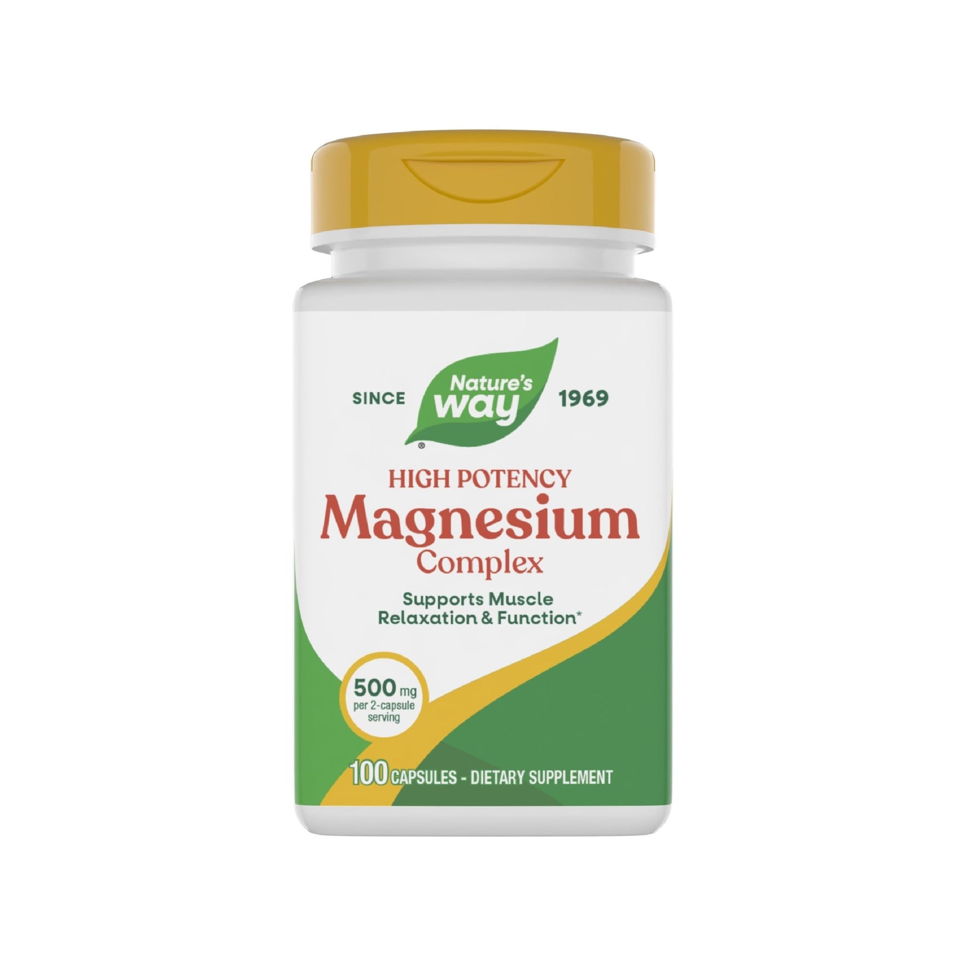 Nature's Way Magnesium Complex, Supports Muscle Relaxation*, Muscle Function*, Promotes a sense of Calm*, Magnesium Citrate and Oxide, 100 Capsules - dailyvitalstore