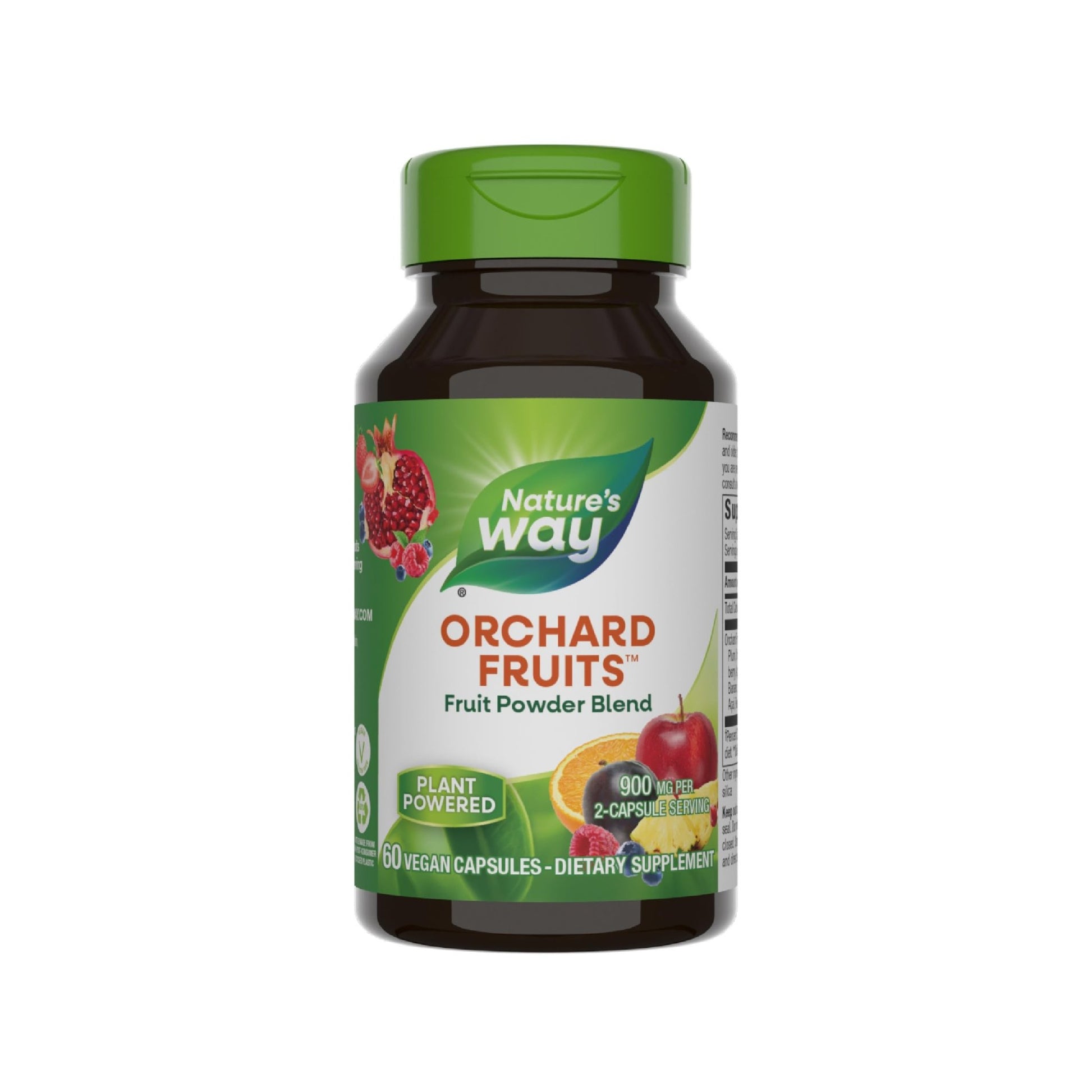 Nature's Way Orchard Fruits, Fruit Powder Blend, Contains 12 Different Fruits, 900mg Per 2-Capsule Serving, 60 Capsules - dailyvitalstore