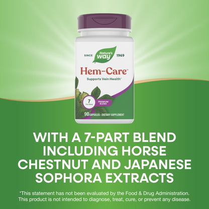 Nature's Way Premium Hem-Care, Unique Vein Health Blend*, 90 Capsules - dailyvitalstore