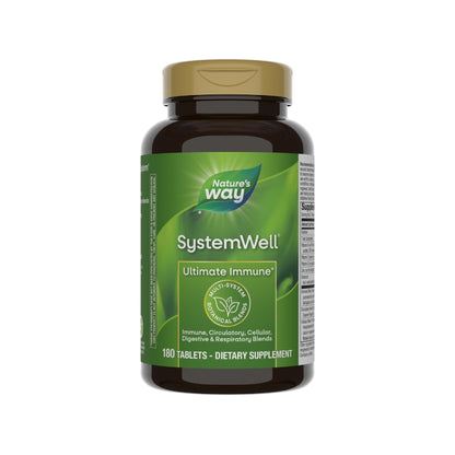 Nature's Way Systemwell Ultimate Immune* with Vitamins C, A, D, Zinc, & Selenium, Multi-System Botanical Blends Including Immune, Respiratory, Digestive & Circulatory, 180 Tablets (Packaging May Vary) - dailyvitalstore