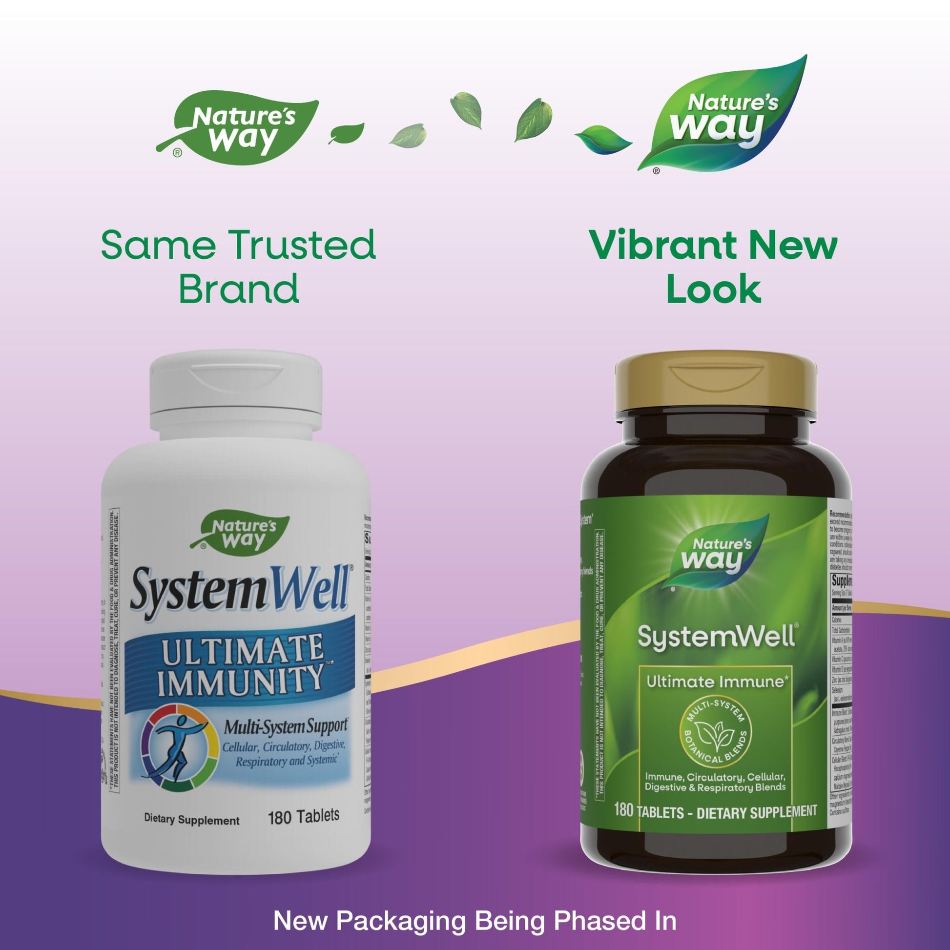 Nature's Way Systemwell Ultimate Immune* with Vitamins C, A, D, Zinc, & Selenium, Multi-System Botanical Blends Including Immune, Respiratory, Digestive & Circulatory, 180 Tablets (Packaging May Vary) - dailyvitalstore