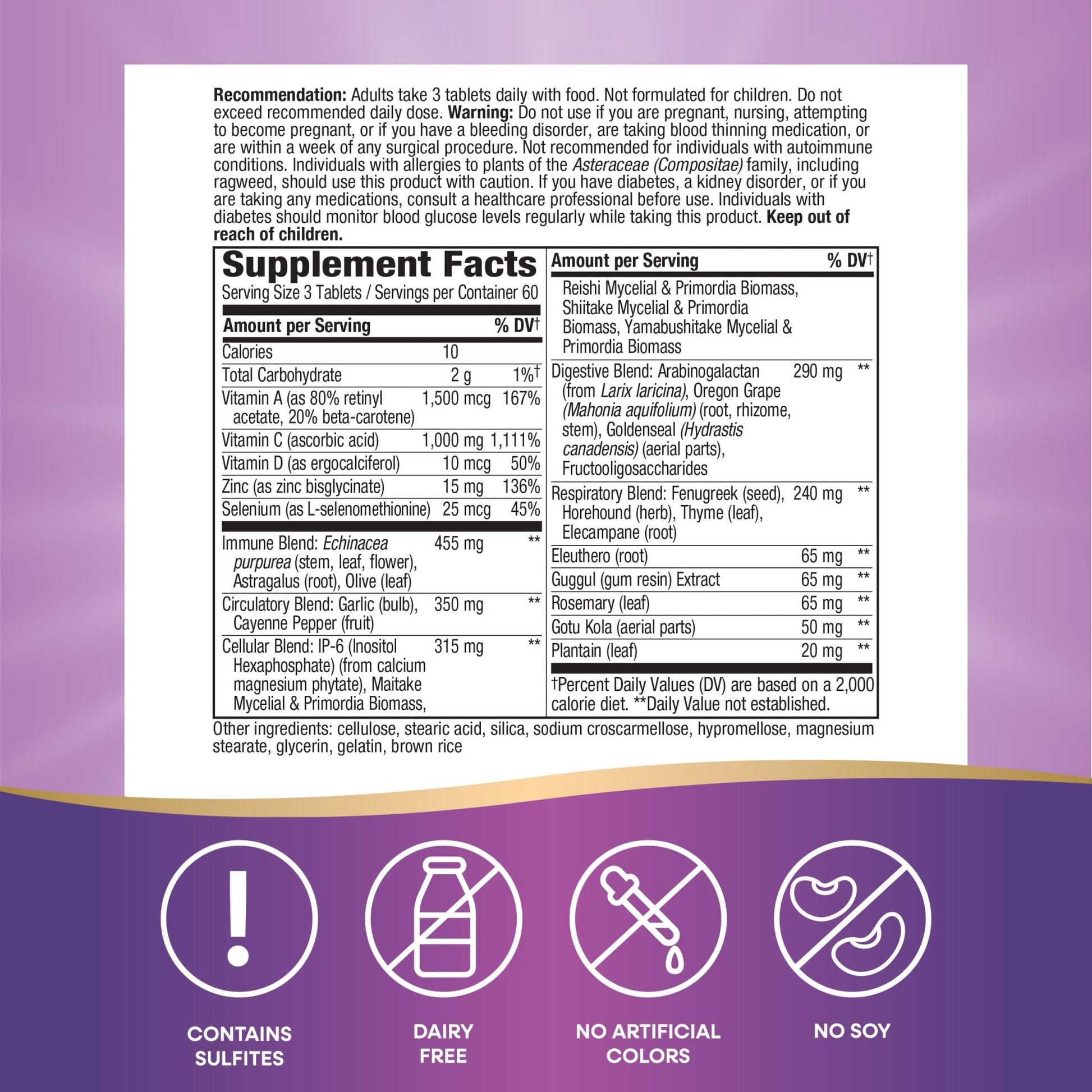 Nature's Way Systemwell Ultimate Immune* with Vitamins C, A, D, Zinc, & Selenium, Multi-System Botanical Blends Including Immune, Respiratory, Digestive & Circulatory, 180 Tablets (Packaging May Vary) - dailyvitalstore