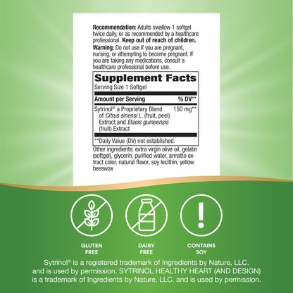 Nature's Way Sytrinol Cholesterol Control; Premium Blend; 60 Softgels - dailyvitalstore