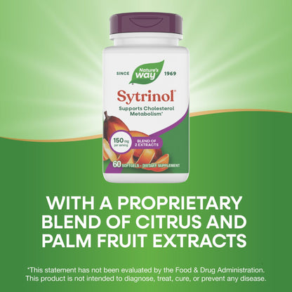 Nature's Way Sytrinol Cholesterol Control; Premium Blend; 60 Softgels - dailyvitalstore