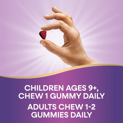 Nature's Way Zinc Gummies, Adult & Kids 9+ Immune Support Gummies*, 100% Daily Value per Serving, Mixed Berry Flavor, 120 Chews - dailyvitalstore
