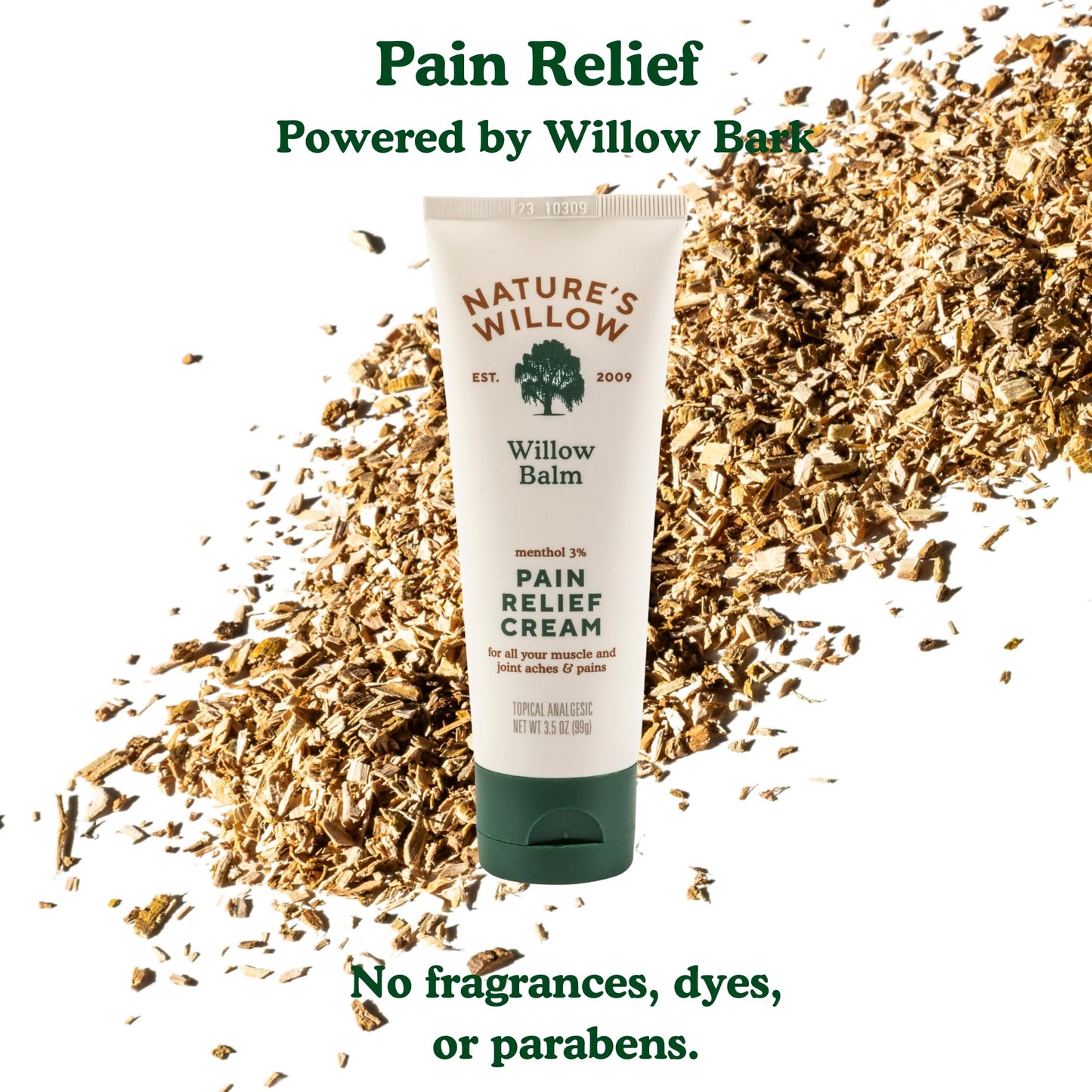 Nature's Willow Willow Balm Natural Pain Relief Cream for Muscles & Joints | Fast-Acting with Willow Bark & Menthol | Free from Artificial Fragrances & Dyes | 1-Pack | 3.5 fl oz - dailyvitalstore