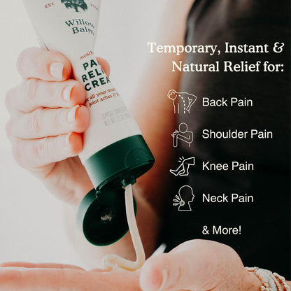 Nature's Willow Willow Balm Natural Pain Relief Cream for Muscles & Joints | Fast-Acting with Willow Bark & Menthol | Free from Artificial Fragrances & Dyes | 1-Pack | 3.5 fl oz - dailyvitalstore