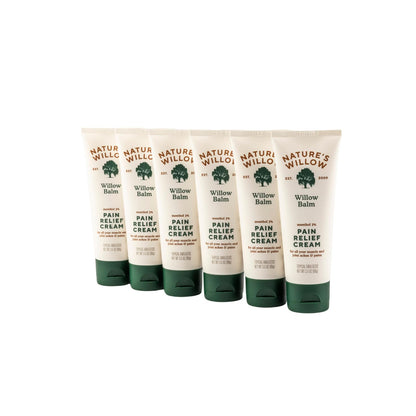 Nature's Willow Willow Balm Natural Pain Relief Cream for Muscles & Joints | Fast-Acting with Willow Bark & Menthol | Free from Artificial Fragrances & Dyes | 6-Pack | 3.5 fl oz - dailyvitalstore