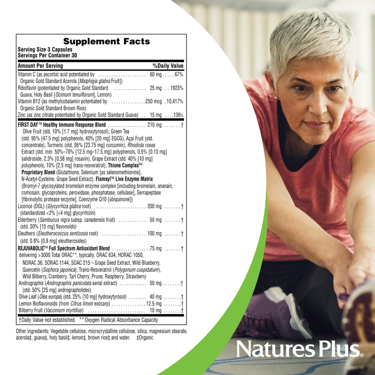 NaturesPlus AgeLoss Lung Support - 90 Capsules - Vegetarian, Gluten Free - 30 Servings - dailyvitalstore