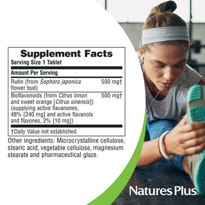 NaturesPlus Biorutin 1000 mg - 90 Tablets - Bioflavonoid & Rutin Complex - Supports Vascular Function & Circulation - Vegetarian, Gluten Free - 90 Servings - dailyvitalstore