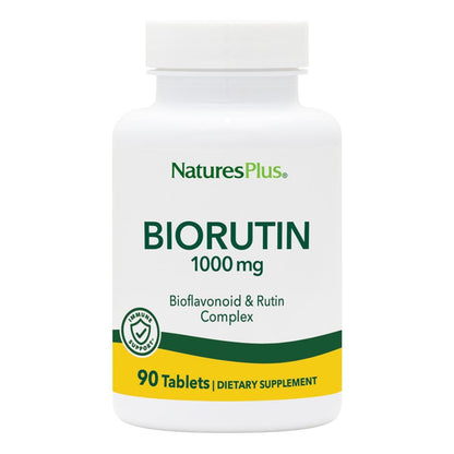 NaturesPlus Biorutin 1000 mg - 90 Tablets - Bioflavonoid & Rutin Complex - Supports Vascular Function & Circulation - Vegetarian, Gluten Free - 90 Servings - dailyvitalstore