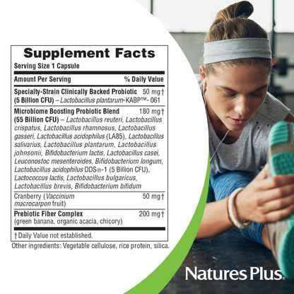 NaturesPlus GI Natural Probiotic Women - 30 Capsules - Digestive & Immune Support, Urinary Tract Health - Includes Cranberry - Gluten Free - 30 Servings - dailyvitalstore