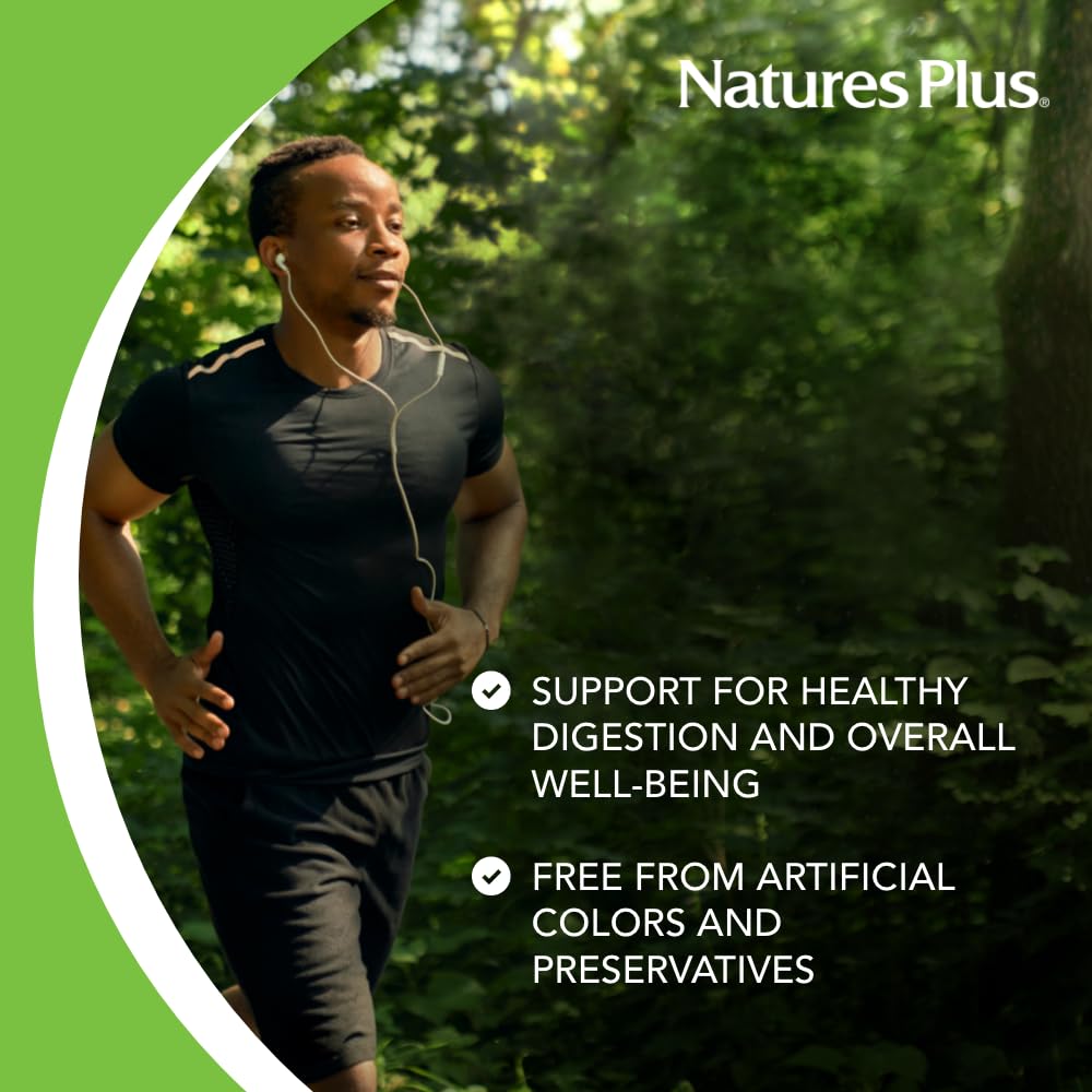 NaturesPlus Papaya Enzyme - 180 Chewable Tablets - Digestive Aid Supplement with Amylase & Protease - Helps Reduce Gas, Bloating, Stomach Upset & Discomfort - Vegan, Gluten Free - 180 Servings - dailyvitalstore