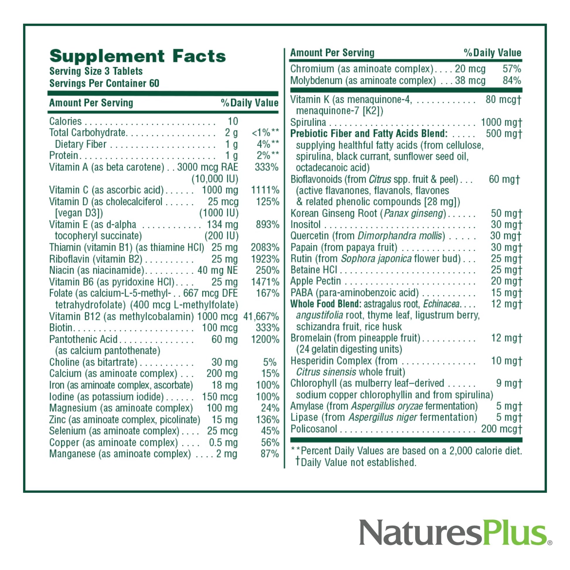 NaturesPlus Source of Life - 180 Tablets, Pack of 2 - Multivitamin & Mineral Supplement with Concentrated Whole Foods - Gluten Free, Vegetarian - 120 Total Servings - dailyvitalstore