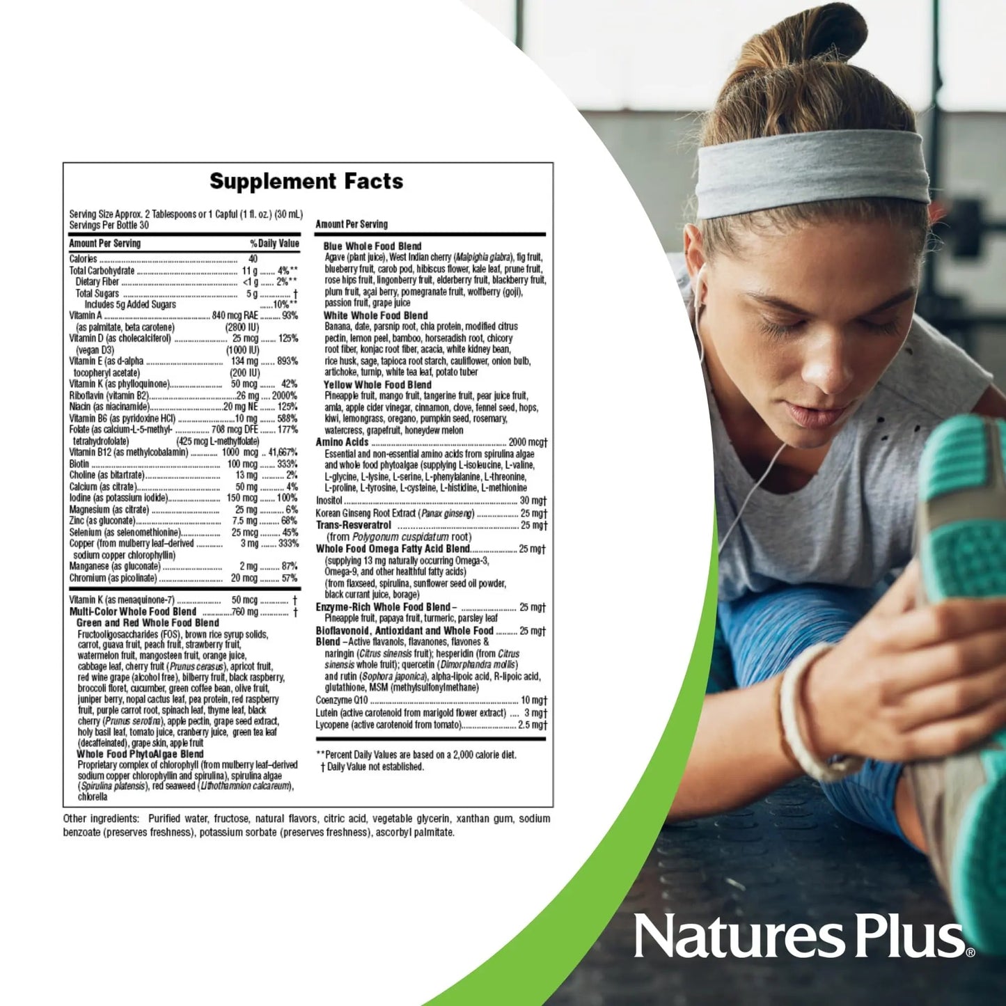 NaturesPlus Source of Life Gold Multivitamin Liquid - 30 oz - with Vitamins D3, B12 & K2 - Blood, Bone & Immune Support - Vegetarian & Gluten Free - 30 Servings - dailyvitalstore