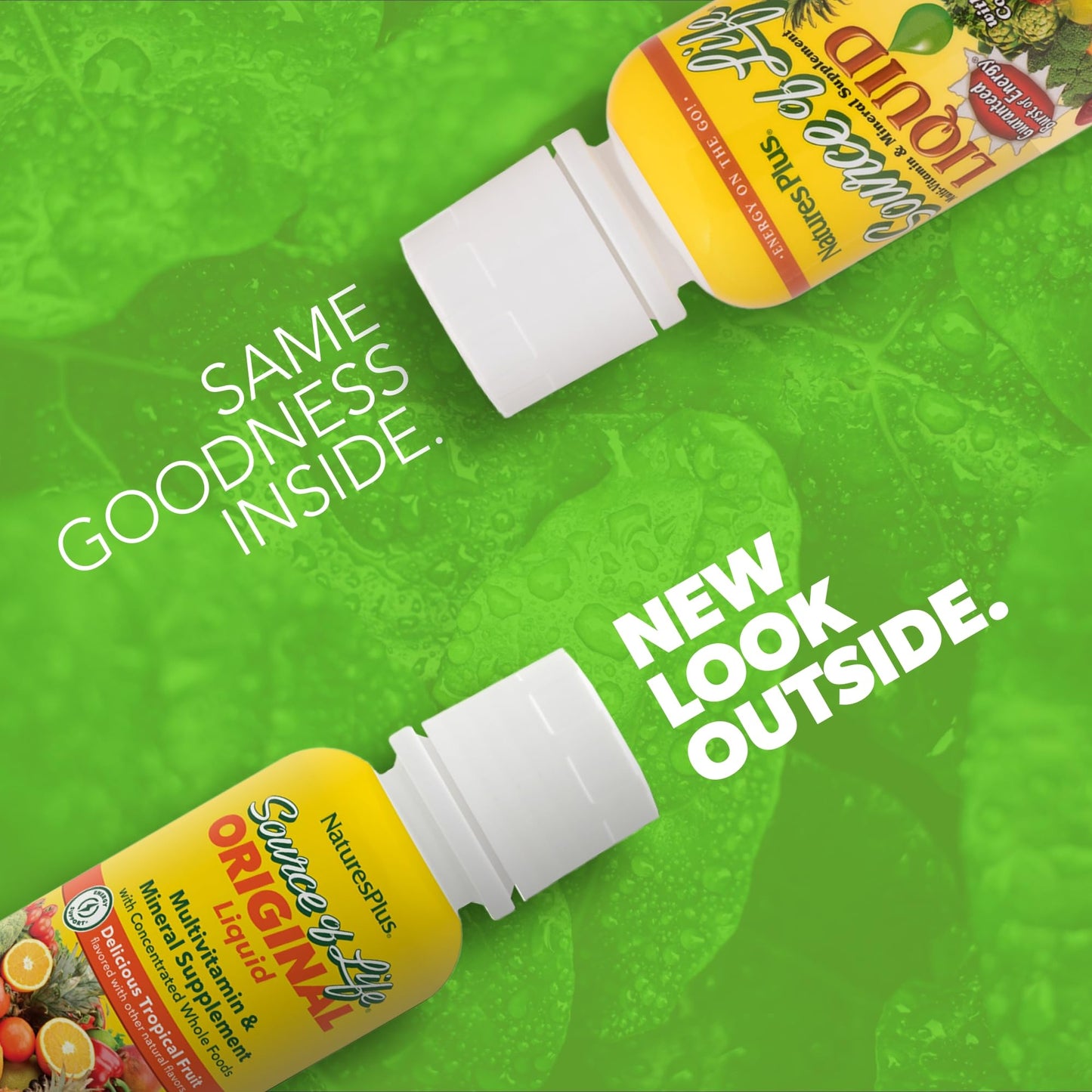 NaturesPlus Source of Life Liquid, Tropical Fruit - 8 fl oz - Multivitamin & Mineral Supplement - Gluten Free, Vegetarian - 8 Servings - dailyvitalstore