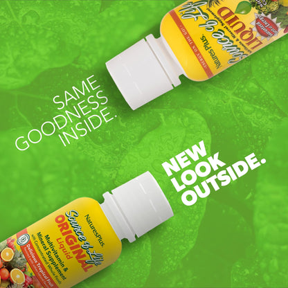 NaturesPlus Source of Life Liquid, Tropical Fruit - 8 fl oz - Multivitamin & Mineral Supplement - Gluten Free, Vegetarian - 8 Servings - dailyvitalstore