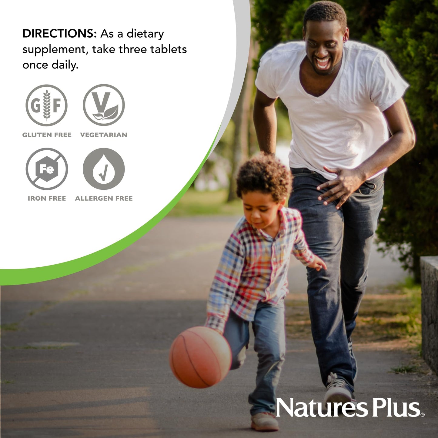NaturesPlus Source of Life No Iron - 90 Tablets - Multivitamin & Mineral Supplement with Vitamin D3 - Supports Natural Energy & Well-Being - Gluten Free, Vegetarian - 30 Servings - dailyvitalstore