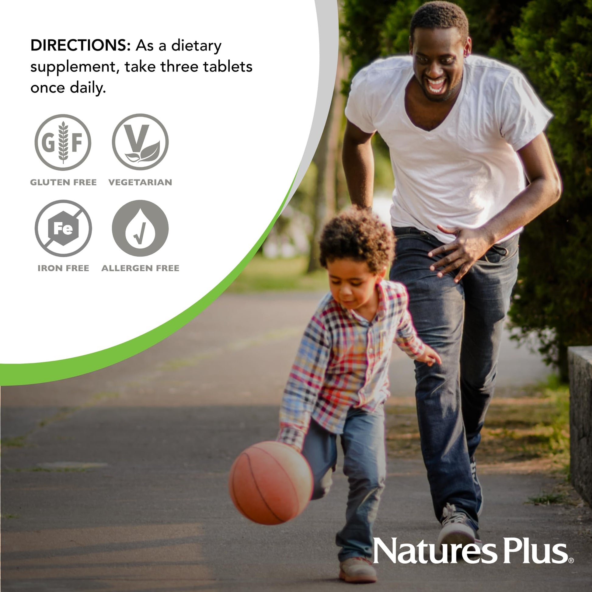 NaturesPlus Source of Life No Iron - 90 Tablets - Multivitamin & Mineral Supplement with Vitamin D3 - Supports Natural Energy & Well-Being - Gluten Free, Vegetarian - 30 Servings - dailyvitalstore