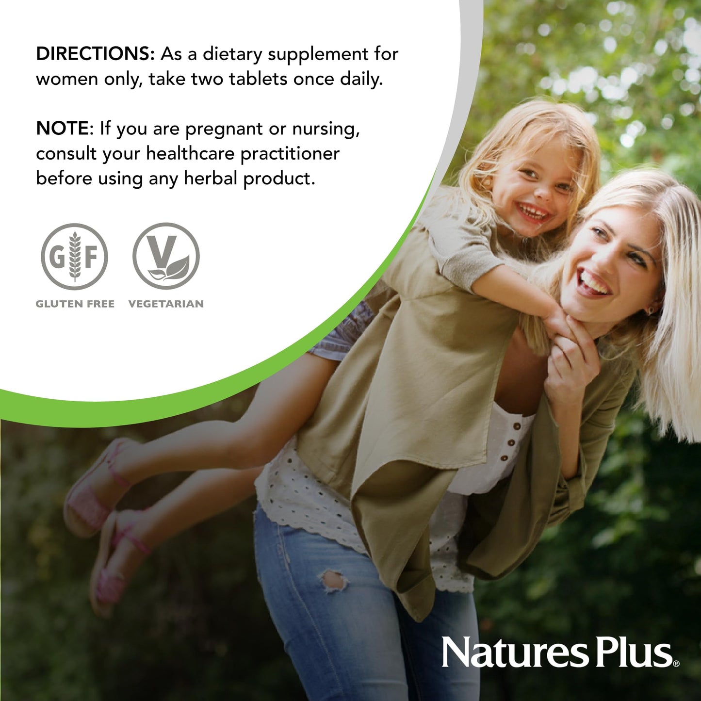 NaturesPlus Source of Life Women - 60 Tablets - Multivitamin & Mineral Supplement - with Iron, Calcium, Folate & Lutein - Gluten Free, Vegetarian - 30 Servings - dailyvitalstore