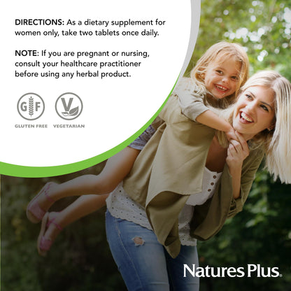NaturesPlus Source of Life Women - 60 Tablets - Multivitamin & Mineral Supplement - with Iron, Calcium, Folate & Lutein - Gluten Free, Vegetarian - 30 Servings - dailyvitalstore