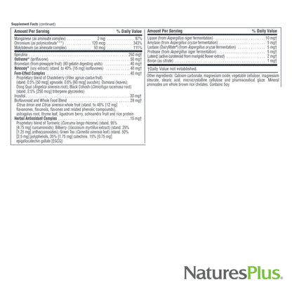 NaturesPlus Source of Life Women - 60 Tablets - Multivitamin & Mineral Supplement - with Iron, Calcium, Folate & Lutein - Gluten Free, Vegetarian - 30 Servings - dailyvitalstore