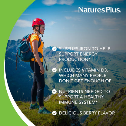 NaturesPlus Source of Life Women Liquid Multivitamin - 30 fl oz - Natural Berry Flavor - Whole Foods & Minerals - Healthy Immune System & Energy - Vegetarian, Gluten-Free - 30 Servings - dailyvitalstore