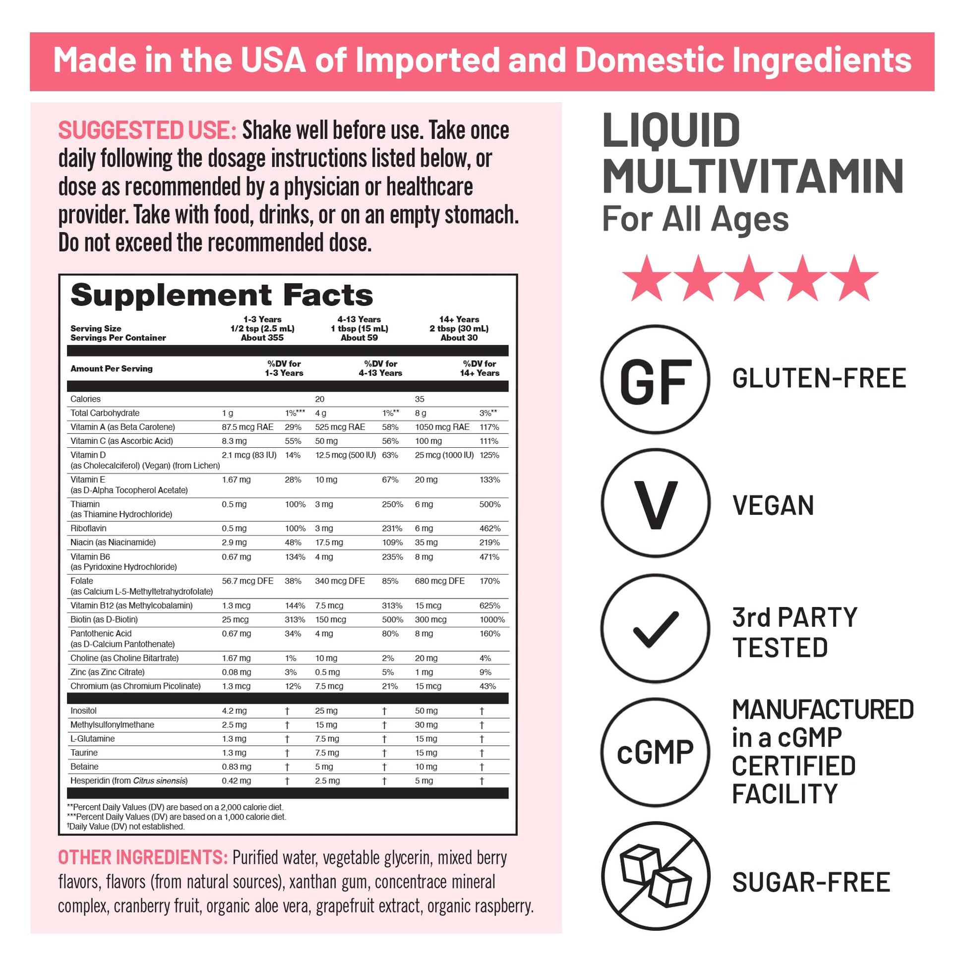 NatureWise Liquid Multivitamin for Women, Men of All Ages - Sugar Free, Vegan - Vitamins for Energy Levels, Beauty, Immune Health with Methylated B12 & Folate - Non-GMO - 30 fl oz(887 mL) - dailyvitalstore