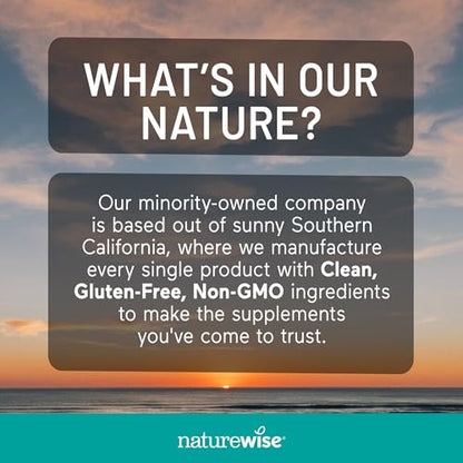 NatureWise Multivitamin for Women + Stress Support with Organic Whole Foods & Natural Minerals - B-Complex + Vitamin C + D3 K2 for Immunity, Hair, Skin & Nails - Non-GMO - 60 Capsules[30-Day Supply] - dailyvitalstore
