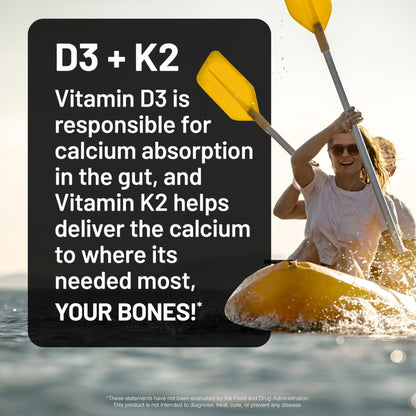 NatureWise Vitamin D3 1000IU + K2 (MK7) 100mcg with Organic Extra Virgin Coconut Oil - Supports Calcium Absorption, Bone & Immune Health - Non-GMO - dailyvitalstore