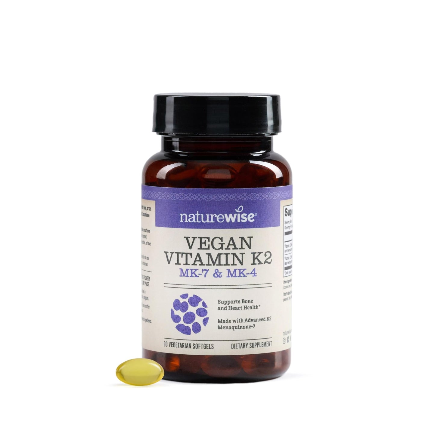 NatureWise Vitamin K2 600mcg Supplement with MK-7 100mcg & MK-4 500mcg - Enhanced Bioavailable Formula - K Complex for Bone and Heart Health - dailyvitalstore
