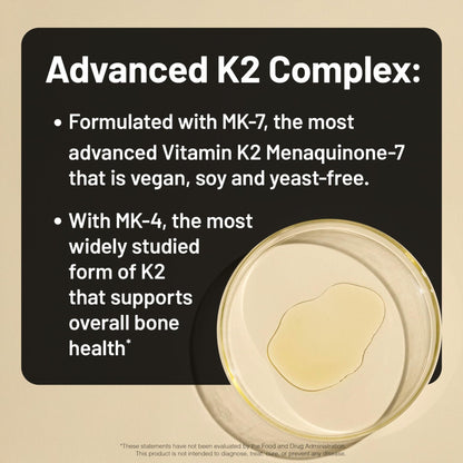 NatureWise Vitamin K2 600mcg Supplement with MK-7 100mcg & MK-4 500mcg - Enhanced Bioavailable Formula - K Complex for Bone and Heart Health - dailyvitalstore