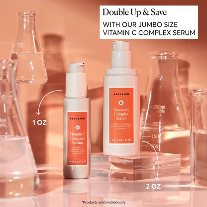 Naturium Vitamin C Complex Face Serum, Anti-Aging Facial Treatment with Hyaluronic Acid & Vitamin E, 1 oz - dailyvitalstore