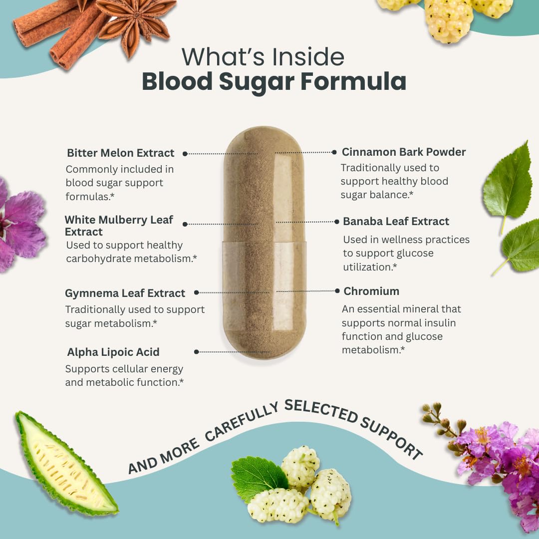 Naturonel Blood Sugar Formula – Metabolic Support with Cinnamon, Banaba, Bitter Melon, Guggul, Licorice, Gymnema, Juniper, Alpha Lipoic Acid & Chromium | Made in USA, GMP Certified - dailyvitalstore