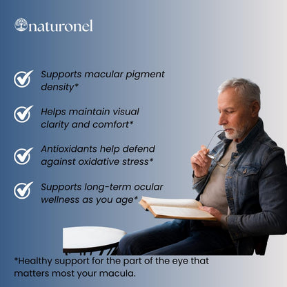 Naturonel Macular Support Formula – Vision & Eye Health with Lutein, Zeaxanthin, Bilberry, Eyebright & Antioxidants | Non-GMO, Made in USA, GMP Certified – 60 Capsules, 30 Day Supply (1) - dailyvitalstore