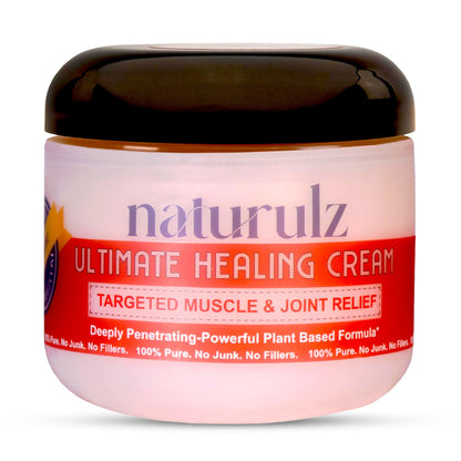 Naturulz Ultimate Healing Cream 4 ounce All-Natural Extra Strength Muscle Rub & Joint Topical for Back, Neck & Shoulder Discomfort with Arnica, Calendula & Capsaicin. 'NO JUNK' Extra Strength Formula. - dailyvitalstore