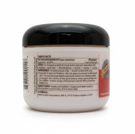 Naturulz Ultimate Healing (Medicated) Cream OTC 4 Ounce - Pain & Arthritis Topical for Sore Lower Back, Neck, Shoulders, and Muscles. All-Natural Formula with Medication Strength Capsaicin. - dailyvitalstore