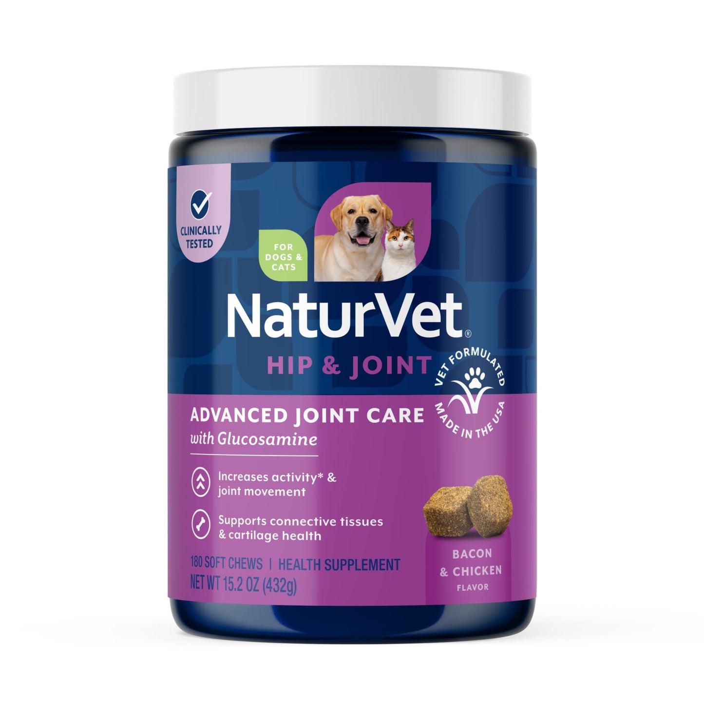 NaturVet ArthriSoothe-Gold Level 3 Advanced Joint Care for Dogs – Soft Chew Dog Supplement with Glucosamine, MSM, Chondroitin & Hyaluronic Acid – Wheat-Free Pet Supplements – 180 Ct. - dailyvitalstore